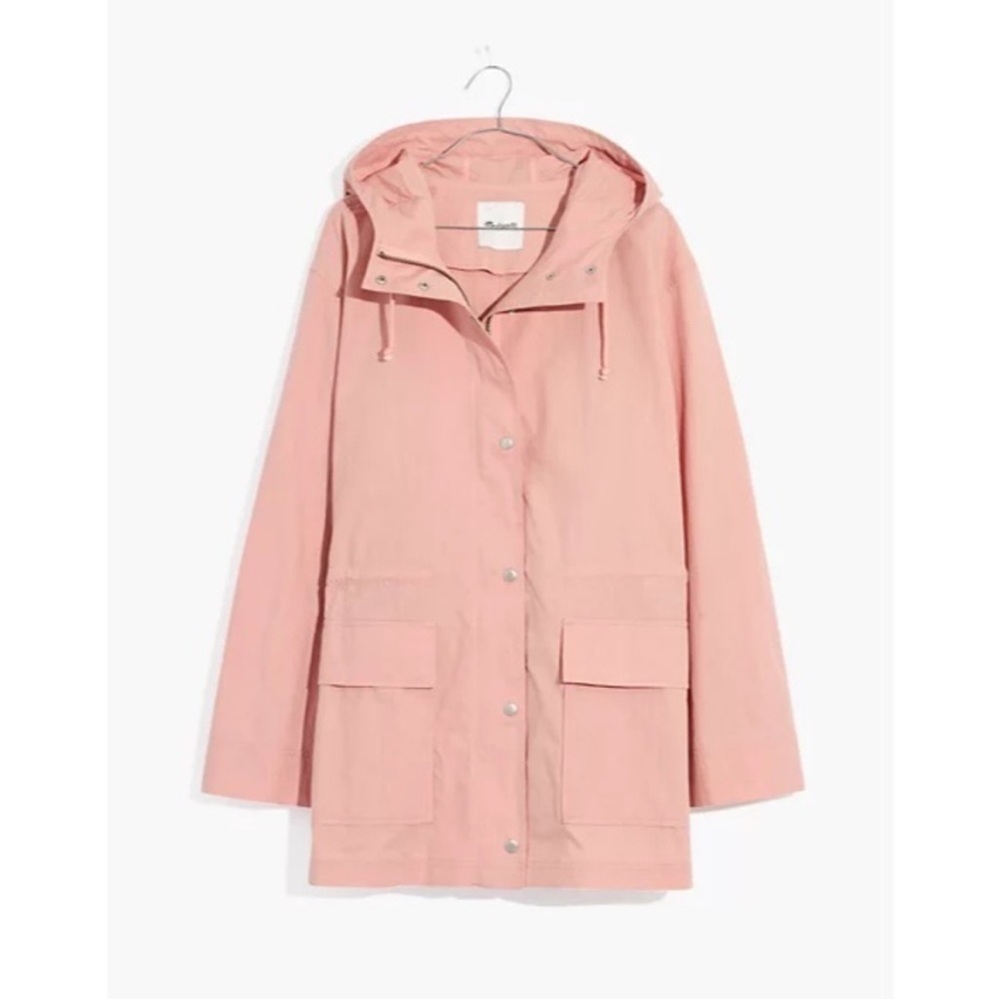 Madewell Anorak Blush Water Resistant Raincoat Jacket | 72% Cotton | Size XXS